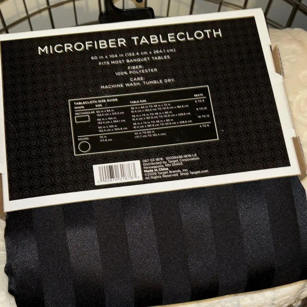 Elegant (60 X 104 )Microfiber Tablecloth Stain and Water Resistant